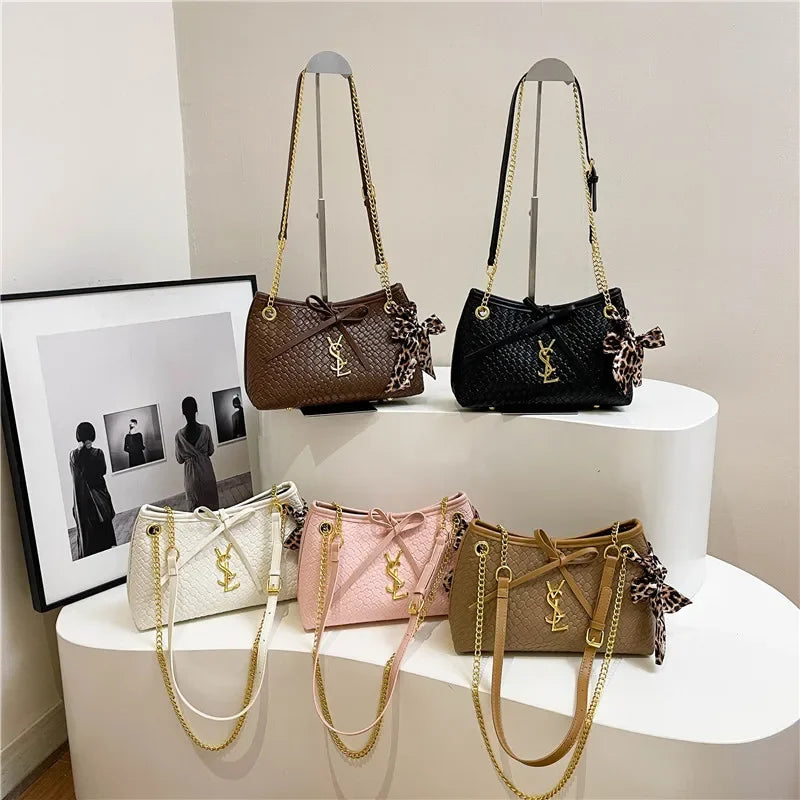 Popular Leather Crossbody Bag for Women Luxury Brand Famous Designer Classic Elegant Tote Bag with Strap