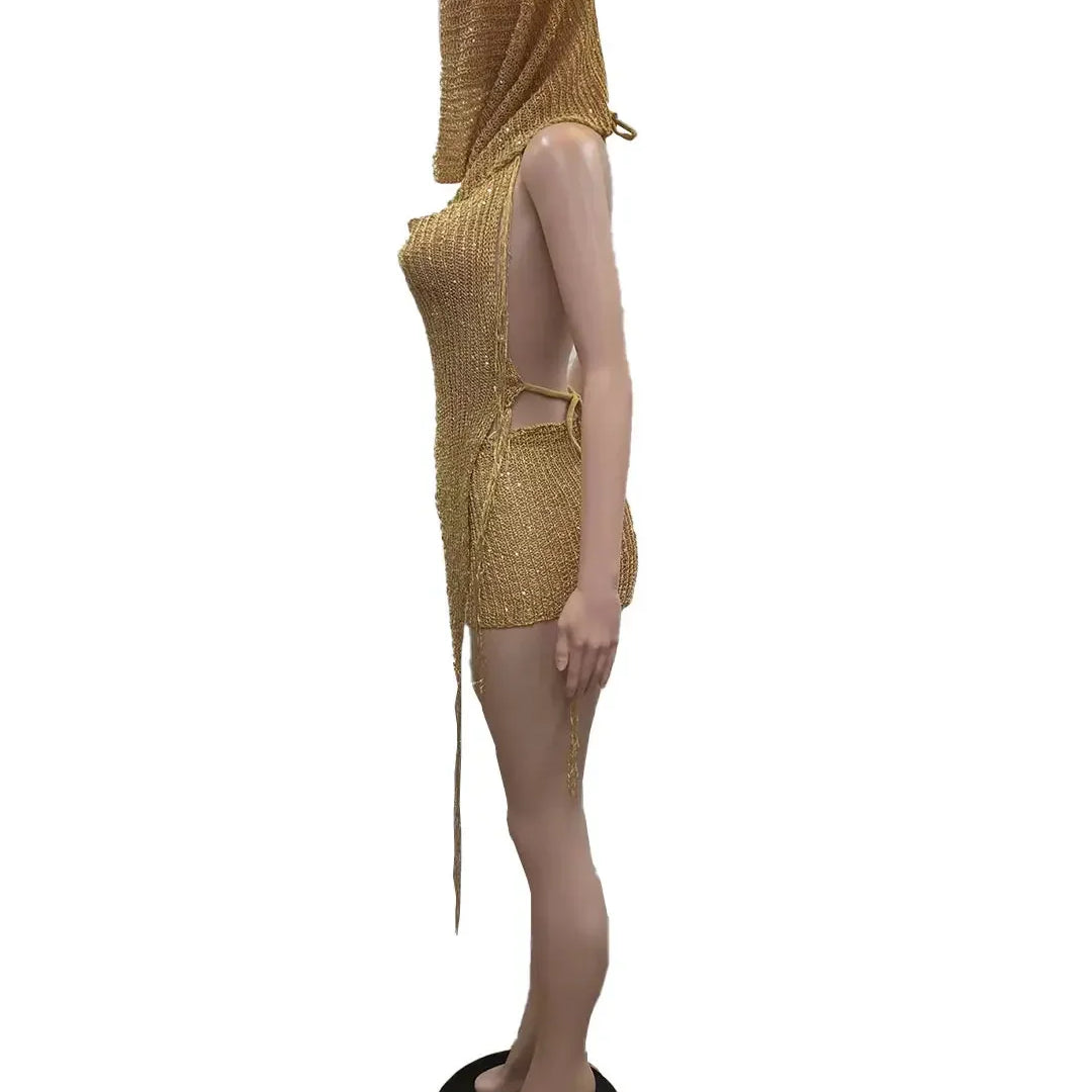 CM.YAYA Knit Ribbed Women's Set Halter Neck Backless Crop Top with Hat Shorts Suit 2023 Summer Two 2 Piece Set Outfit Tracksuit