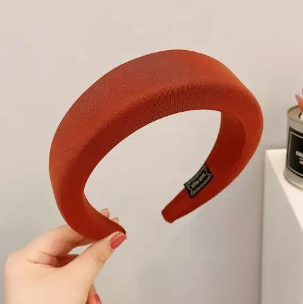 Sponge Headbands for Women Solid Color Tiara Baroque Headband Bridal accessories Daily Headband 28