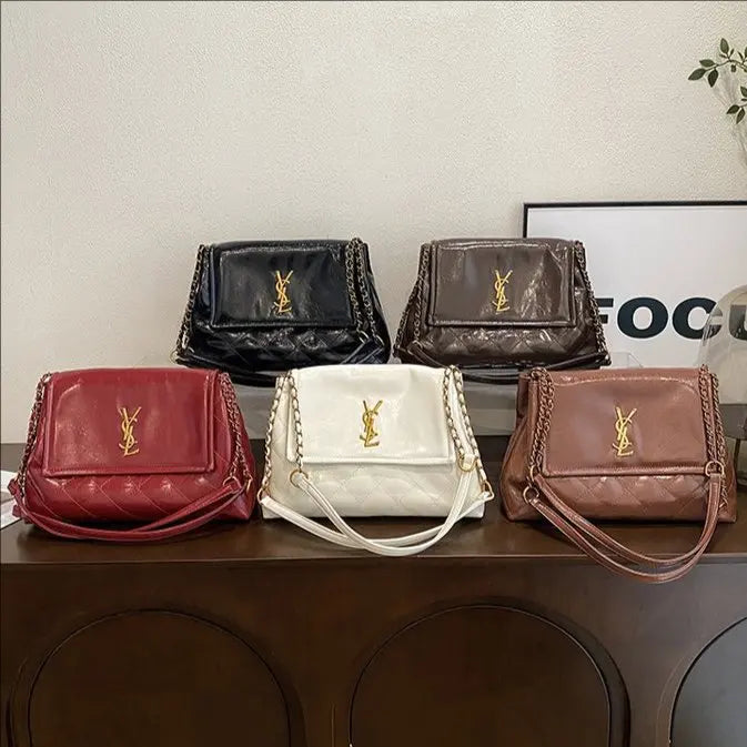 2025 New Chanel-Style Chain Bag for Women - Spacious Crossbody Purse with Shoulder Strap, Elegant Minimalist Design