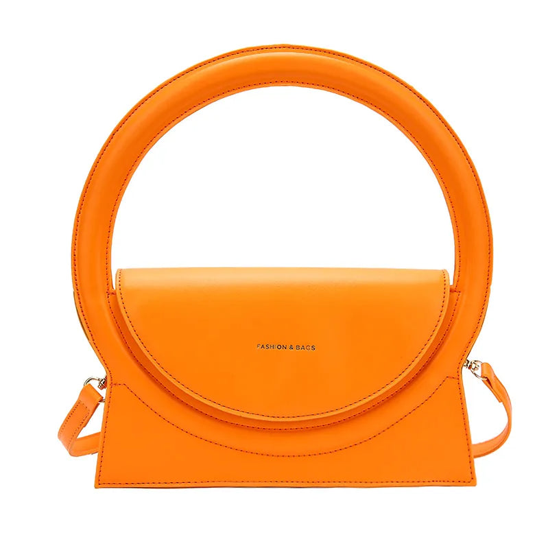 Brand Shoulder Bags for Women Top Brand Handbag Pu Leather Ladies Shoulder Tote Bag Luxury Handbag Purses Female Party Tote Bag Orange
