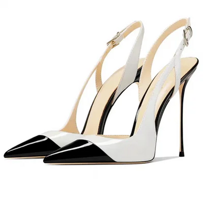 Summer Women High Heeled Shoes for Woman's Pointed Toe Ankle Thin Heels Mixed Colors Pumps Sexy Lady Patent Leather Party Shoes