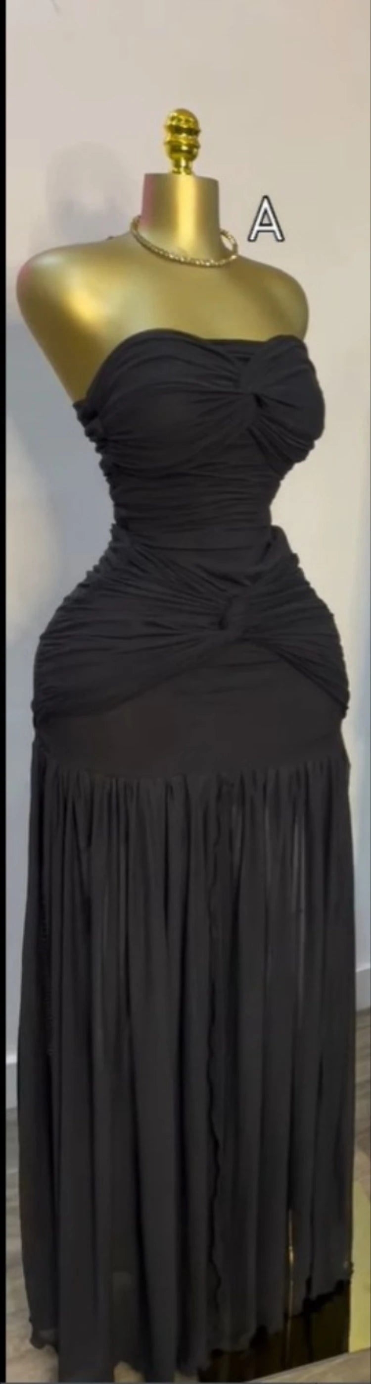 CM.YAYA Women Stacked Ruched Draped High Split Pleated Maxi Long Bodycon Dress 2025 Holiday Birthday Club Party Evening Dresses