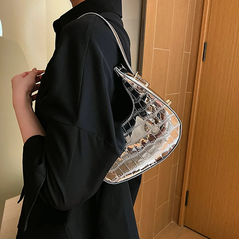 Candy Color Armpit Bag Purses and Handbags Stone Pattern Shoulder Bags for Women Luxury Designer Cloud Bag Party Clutch