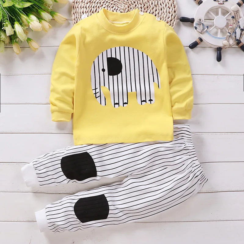 Kids Clothes Children Sets Children's Clothing Boys Girls Cotton Autumn winter Clothing Pants Sleepwear Underwear Christmas Gift Style10 thick
