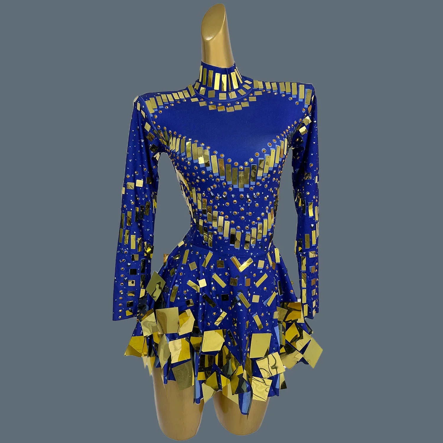 Fancy Sequins Pleated Mini Dress for Hot Girls Bar Nightclub Stage Show Outfit Dance Performance Wear Dance Troupe Outfit Xieshi