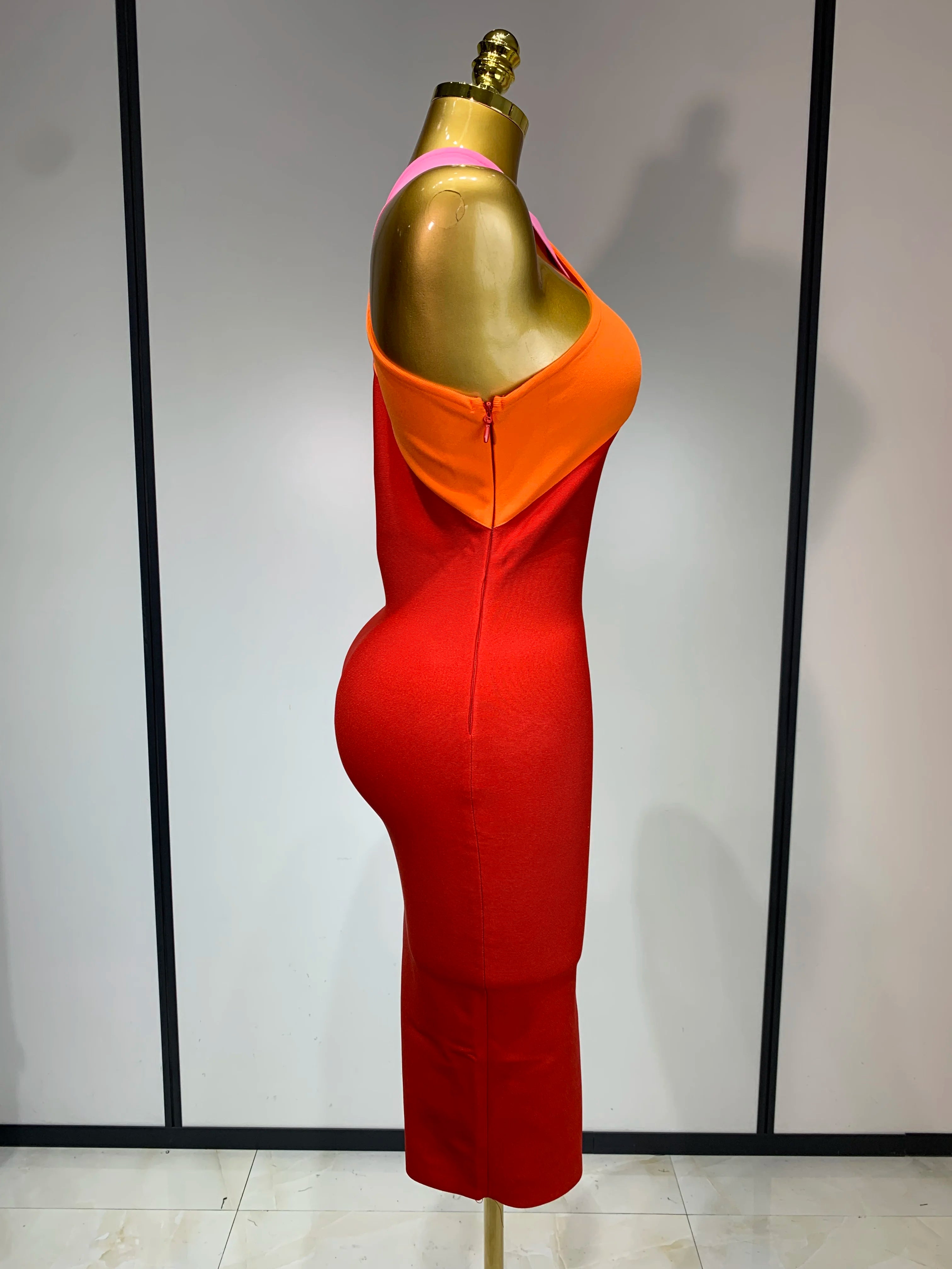 Women Sexy Backless Patchwork Bodycon Bandage Dress 2025 Celebirty Elegant Evening Party Carnival Luxury Birthday Dresses