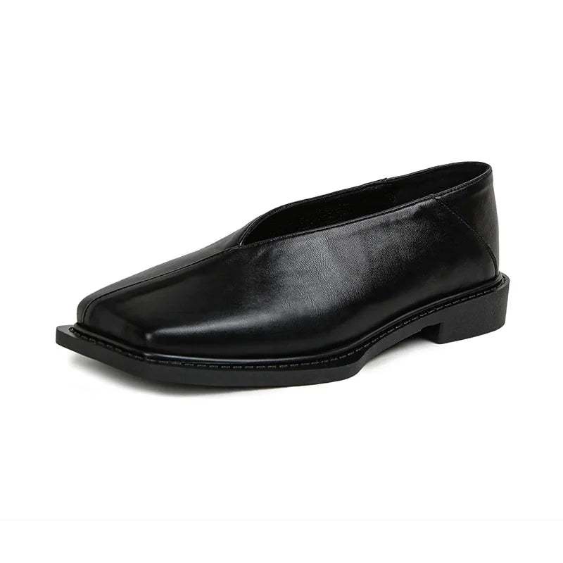 spring women's outerwear shoes Square toe design Mary Jane shoes Women's casual low-heeled shoes Work boat shoes 41-43