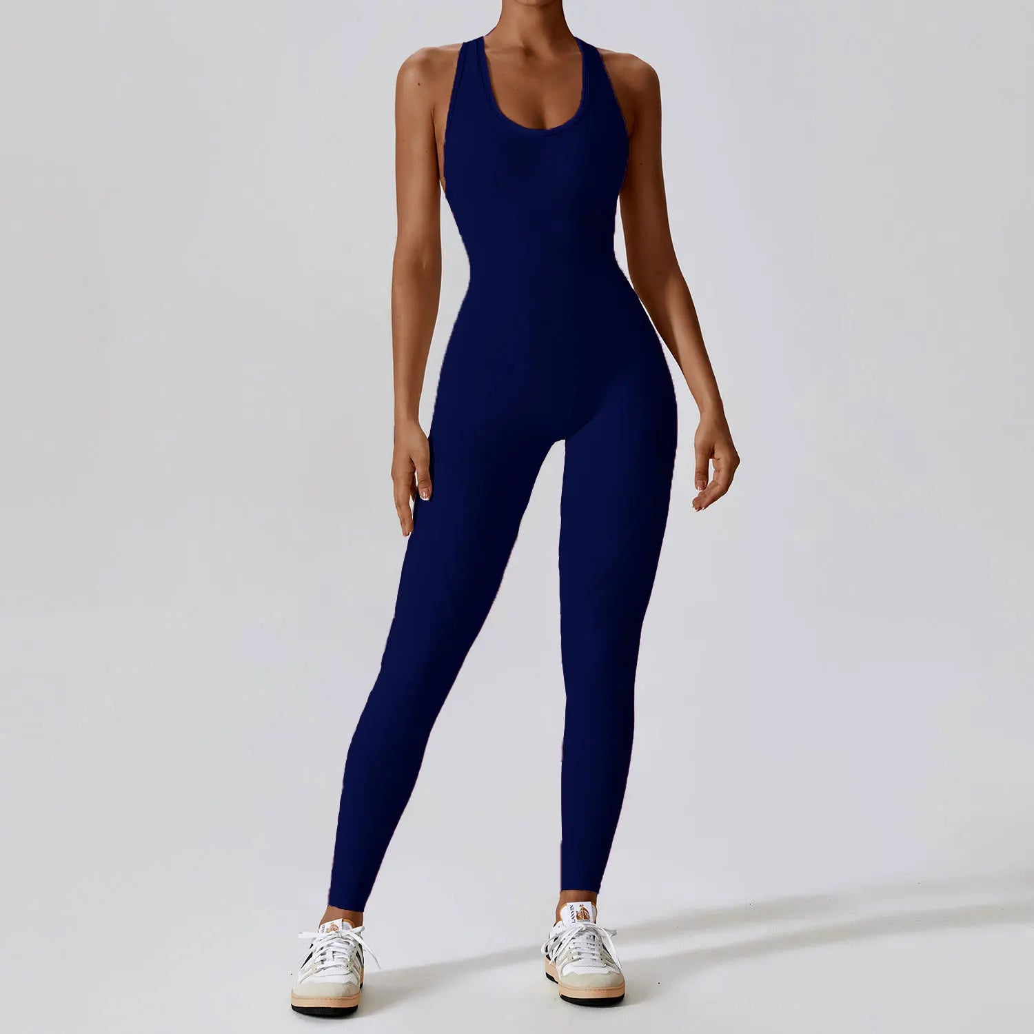 NCLAGEN GYM Romper Backless Set Fitness Bodysuit Siamese Sportswear Women Jumpsuit Buttery-Soft One-piece Playsuit Yoga Suit Navy