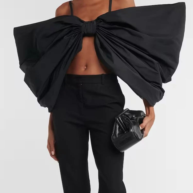 TWOTWINSTYLE Solid Sexy Slimming Bowknot Tank Tops For Women Square Collar Sleeveless Backless Designer Camisole Vest Female New