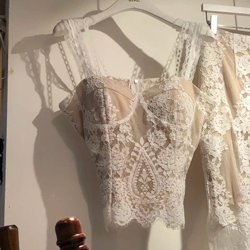 Crop Top Women Clothing Sexy Crochet Ropa Mujer Tank Slim Black Lace Shirts s & Tees Tanks Camis Blusas Summer Beige