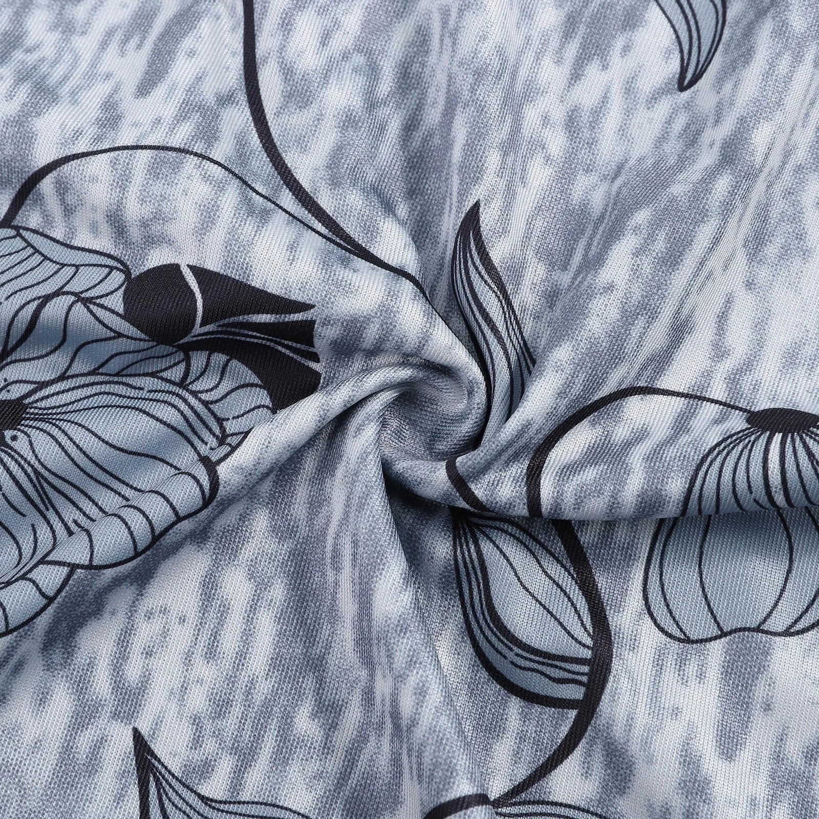 Women Ladies Casual Dress Boho Vintage Floral Print Short Sleeve Dress V-Neck Lower Back Dress Summer Breathable Streetwear