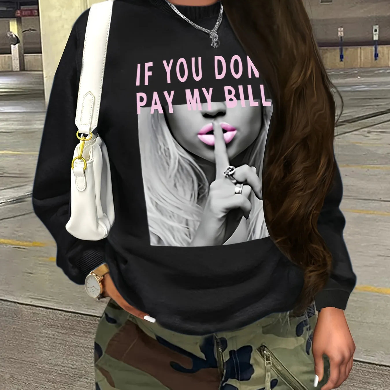 Women's Loose Fashion Sweater Autumn and Winter Round Neck Plush Plus Size