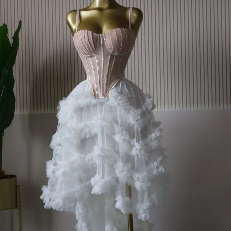 CM.YAYA Women's Dress Set Tunic Irregular Crop Top and Irregular Ball Gown Maxi Long Skirt Suit 2025 Two 2 Piece Set Outfits