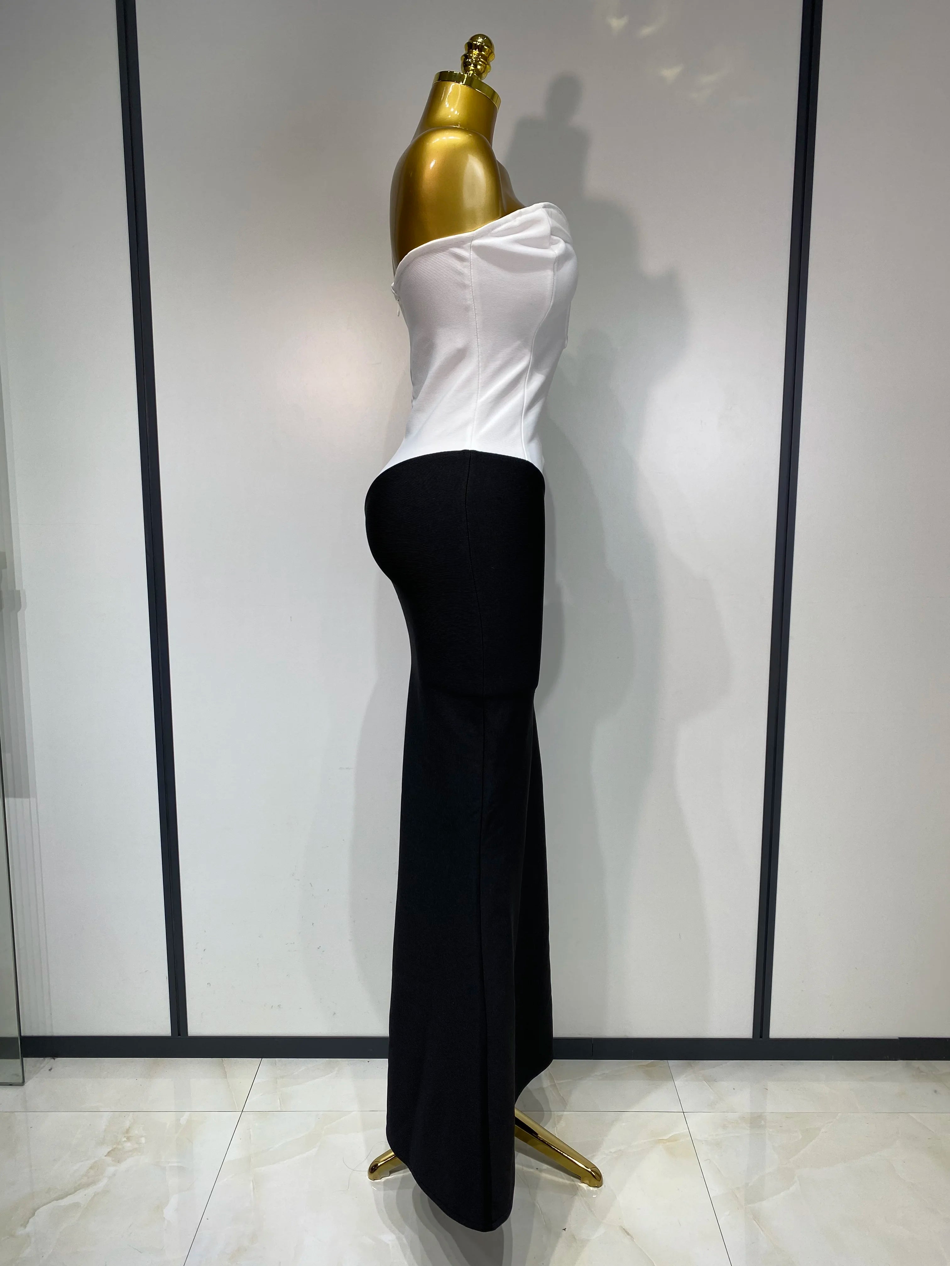 Sexy Bodycon Bandage Dress Strapless Diamond Flower Maxi Long Elegant Dresses 2025 Luxury Birthday Dress Club Party Prom Gowns