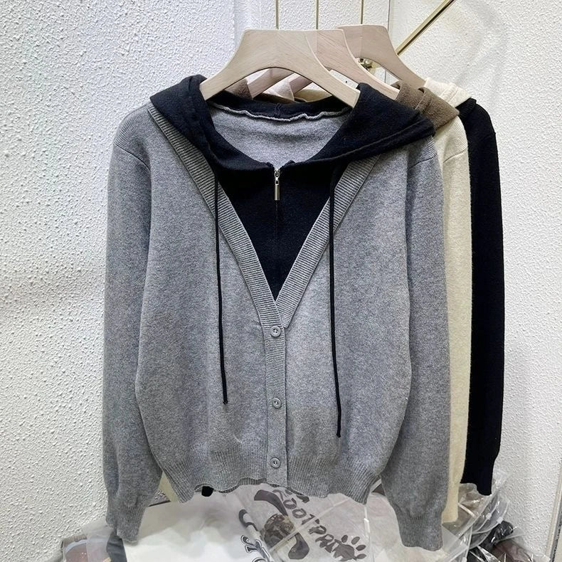Autumn and winter hooded Maillard sweater sweater design casual loose long-sleeved shirt Joker tide.