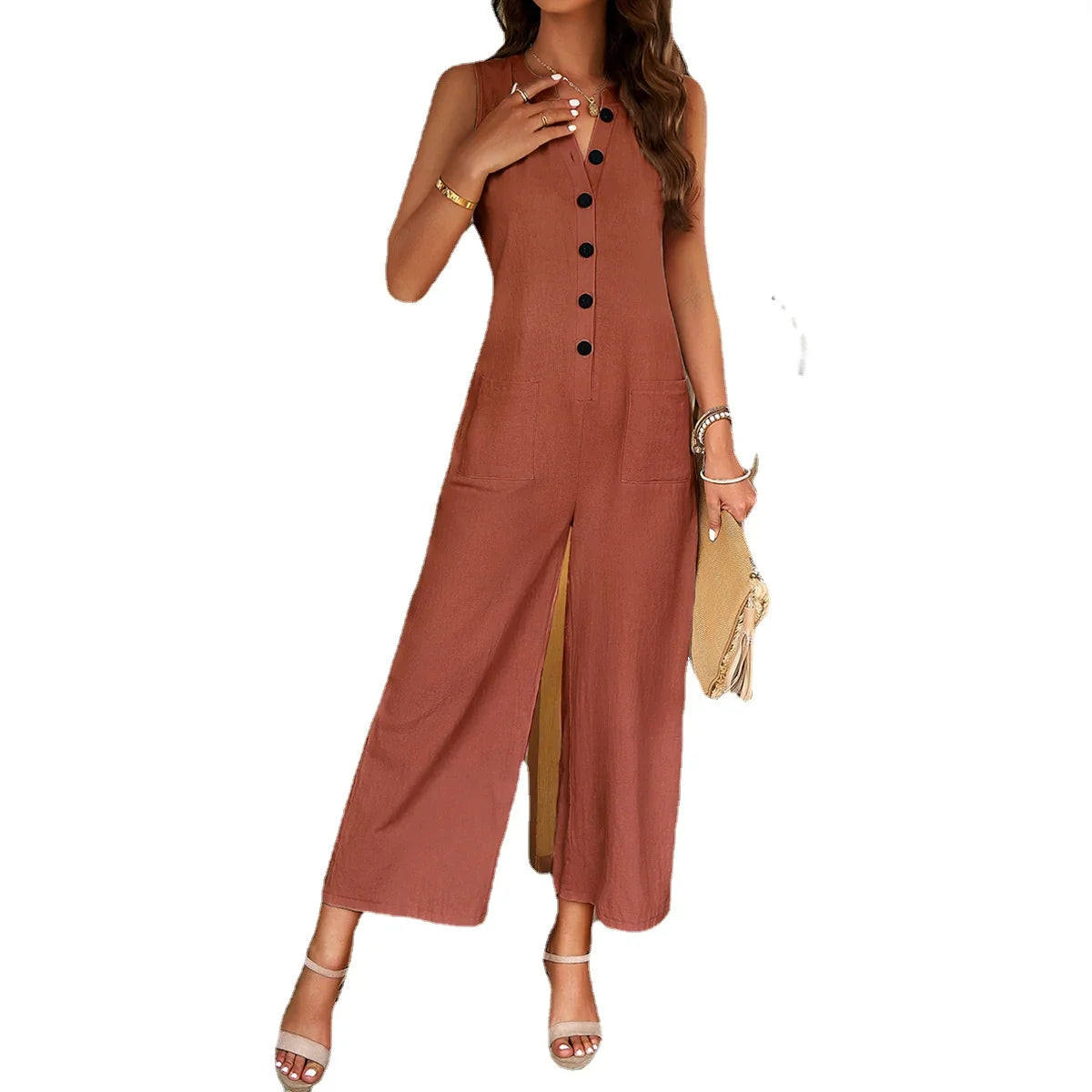 High Quality Women's Clothing Spring/summer Elegant Solid Color Jumpsuit Pants Joggers Women Cargo Pants Techwear Trousers