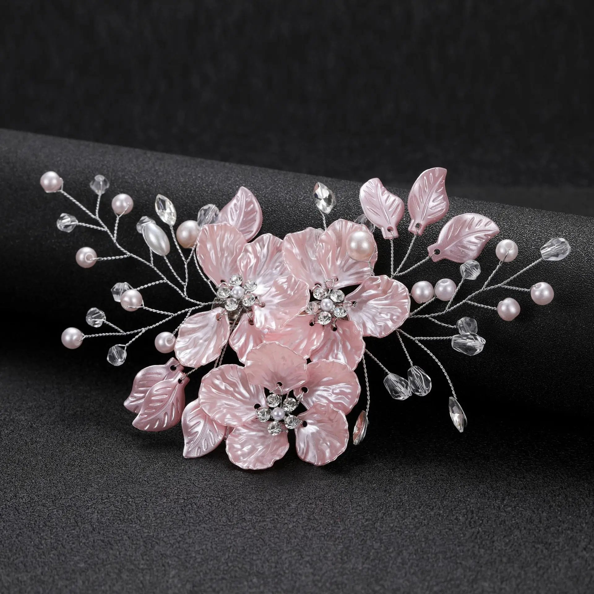 Crystal Pearl Flower Hair Clips Elegant Headwear For Women Precious jewels Bridal Wedding Hair Accessories