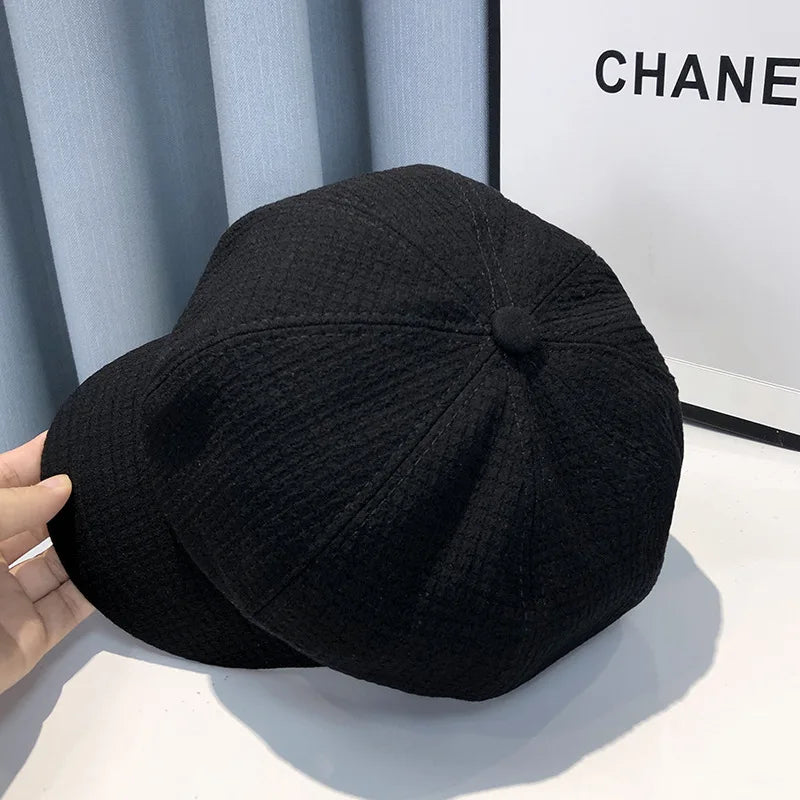 Fashion Designer Winter Women Berets Female Retro boinas Berets caps for women hats Bonnets Hats for Women Octagonal Newsboy Hat