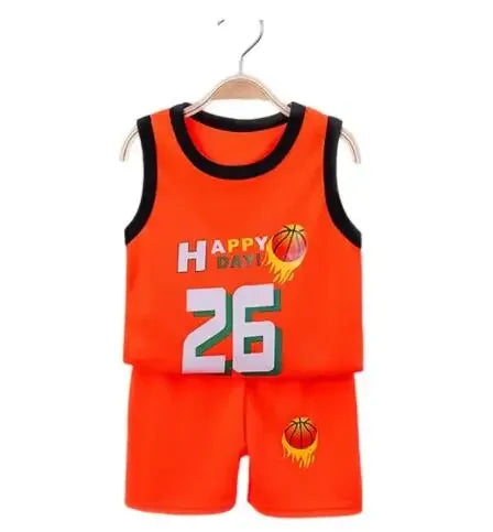 Children Sets Summer Sleeveless Basketball T-shirts Shorts for Children Clothing Quick-drying Sport Tank Tops Kids Clothes Type 8