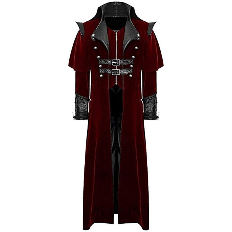 Halloween vintage patchwork outfit Wine red