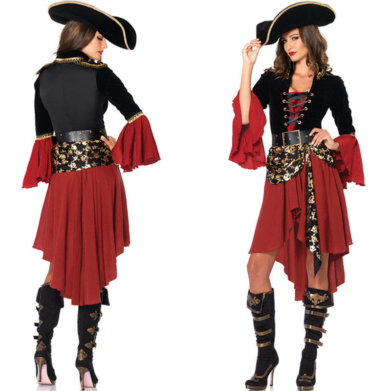 Women's Pirate Costume Halloween Costume Red