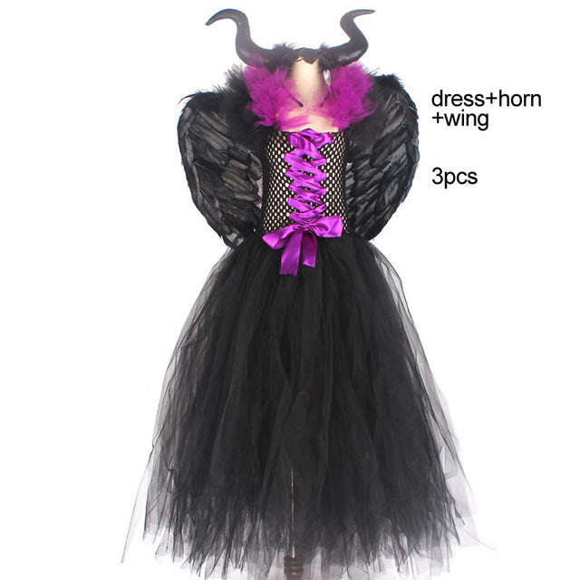 Halloween Children Dress Costume 3Pcs