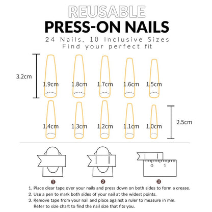 CNHIDS 24Pcs Charming Sparkling Purple Long Coffin False Nail Press On Nail Tips Girl Decoration Crystal Fake Nail With Design