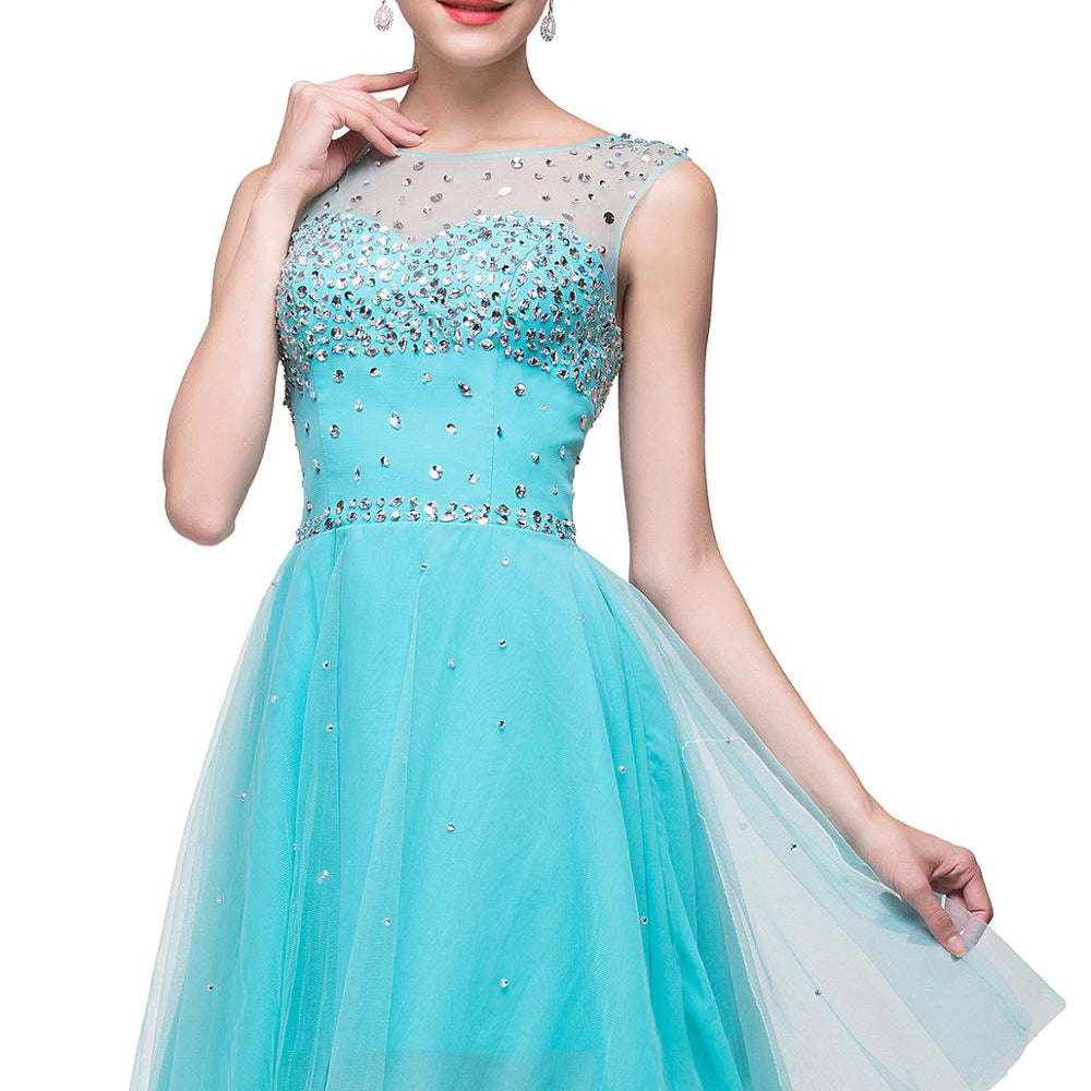 Luxury Elegant Short Homecoming Dresses Vestidos De Fiesta Crystal Formal Party Gowns Vestido De Formatura