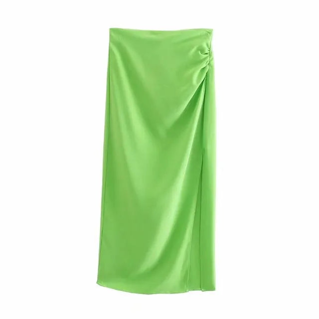 Skirts Womens Two Piece Set Linen Blend Cropped Women Shirt Draped Skirt Autumn Fashion Casual Dress Sets As Picture 9