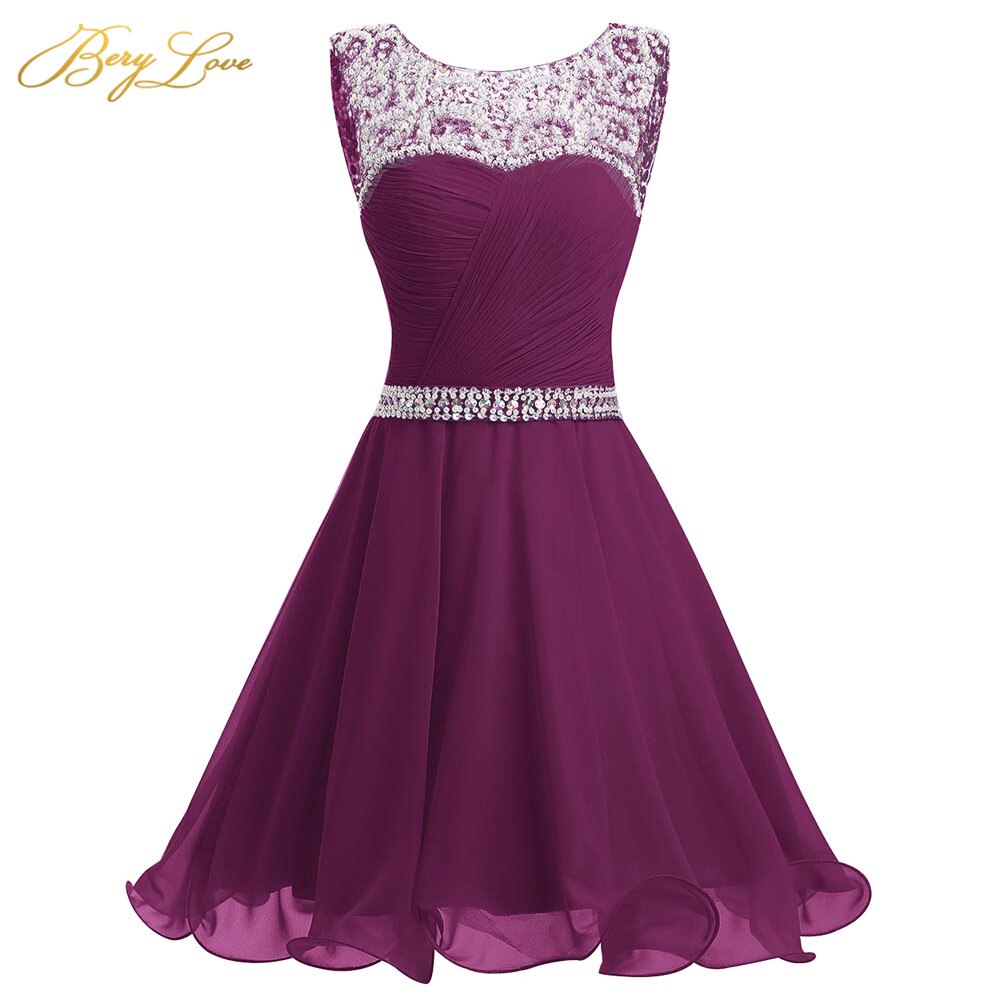 Royal Blue Short Homecoming Dress Mini Beaded Chiffon Homecoming Gowns Short Graduation Dresses Gowns Prom Dresses Grape