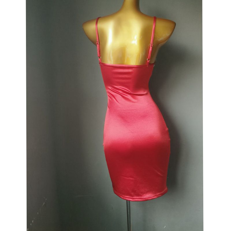 Luxury Rhinestone Dress Elegent Deep-V Party Dress Crystal Diamond Women Evening Dress