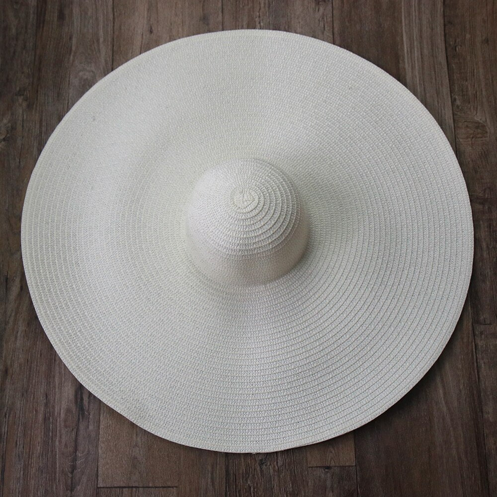 Women Beach Accessories Sombrero Big Size Hat Female Large Wide Brim Straw Sun Hats Oversized Anti UV 50 Summer Hat Wholesale milk