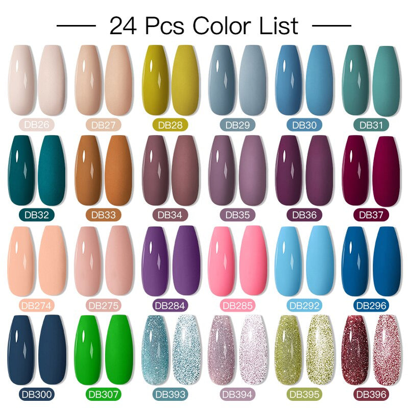 Mtssii 24/25/40/60PCS Gel Nail Polish Set Color Gel Semi Permanent UV Led Varnish Nail Art Design Soak Off Gel Set Nail Gel Set SZH15367