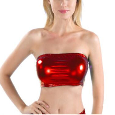 Sexy Gold Strapless Dressy Crop Top Women Shiny Stretch Party Clubwear Sequin Tube Top Bandeau Tank Top Dance Costumes