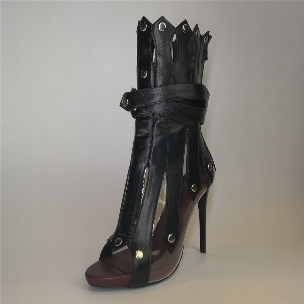 Sexy Summer Boots Big Size 35-47 Party Sandals Women Shoes Fashion Gladiator Thin High Heels Shoes Woman