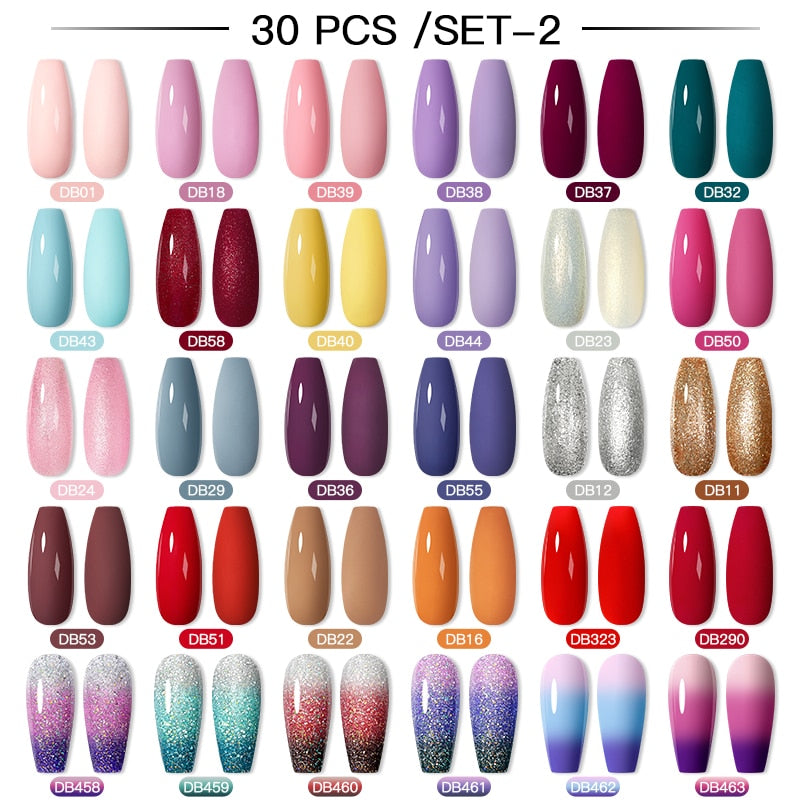 Mtssii 24/25/40/60PCS Gel Nail Polish Set Color Gel Semi Permanent UV Led Varnish Nail Art Design Soak Off Gel Set Nail Gel Set SZH18367