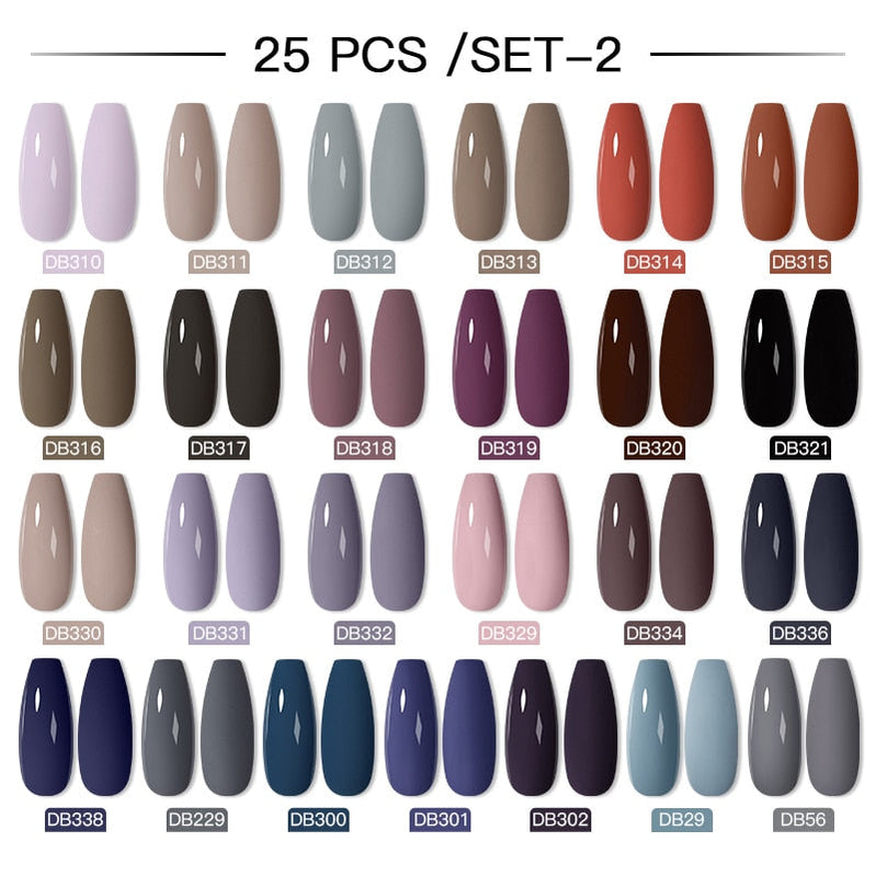 Mtssii 24/25/40/60PCS Gel Nail Polish Set Color Gel Semi Permanent UV Led Varnish Nail Art Design Soak Off Gel Set Nail Gel Set SZH18363