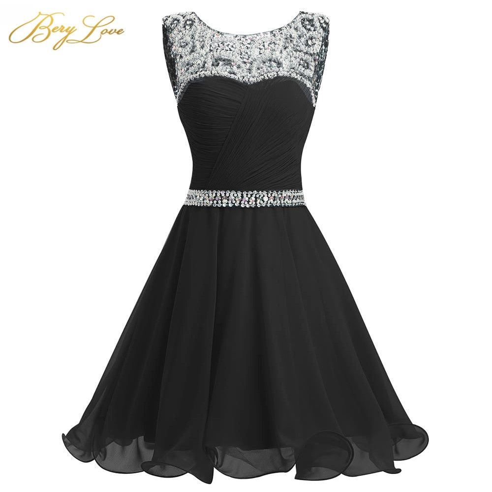 Royal Blue Short Homecoming Dress Mini Beaded Chiffon Homecoming Gowns Short Graduation Dresses Gowns Prom Dresses