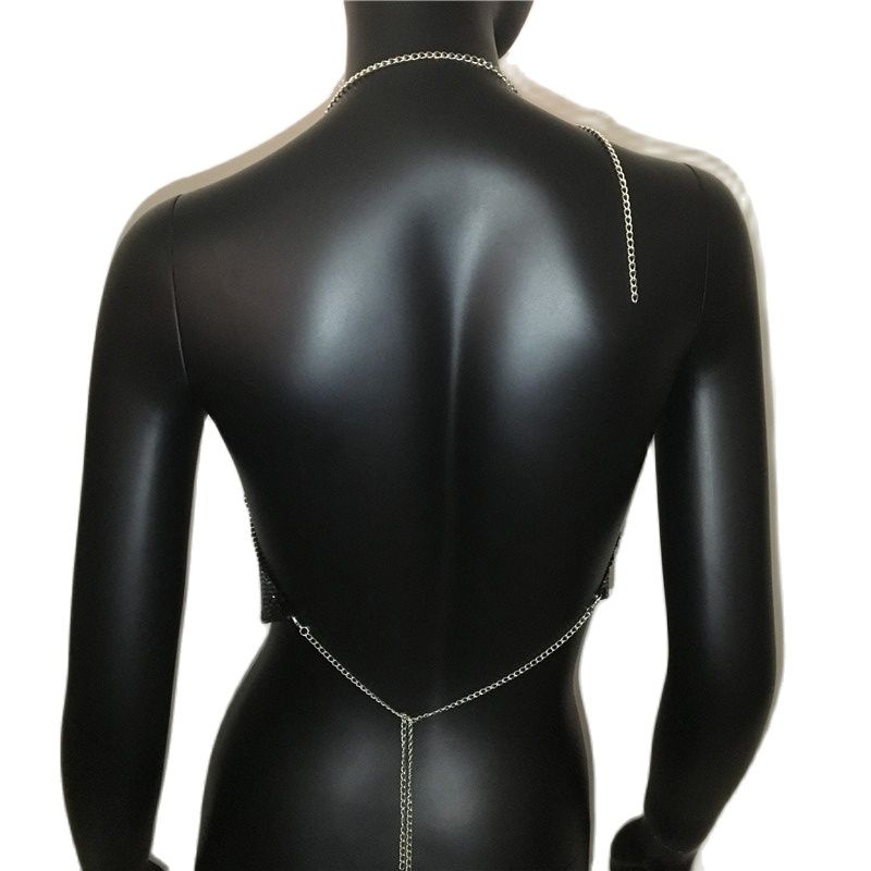 Women Sexy Metal Sequined Tank Camis Summer Gold Silver Backless Cropped Glitter Beach Club Show Wear Tank Tops