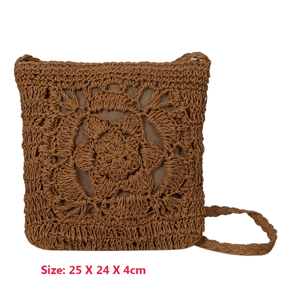 Straw Bags For Women Handmade Tassel Beach Bags Raffia Rattan Woven Handbags Female Vacation Crossbody Bags Clutch Type I 1