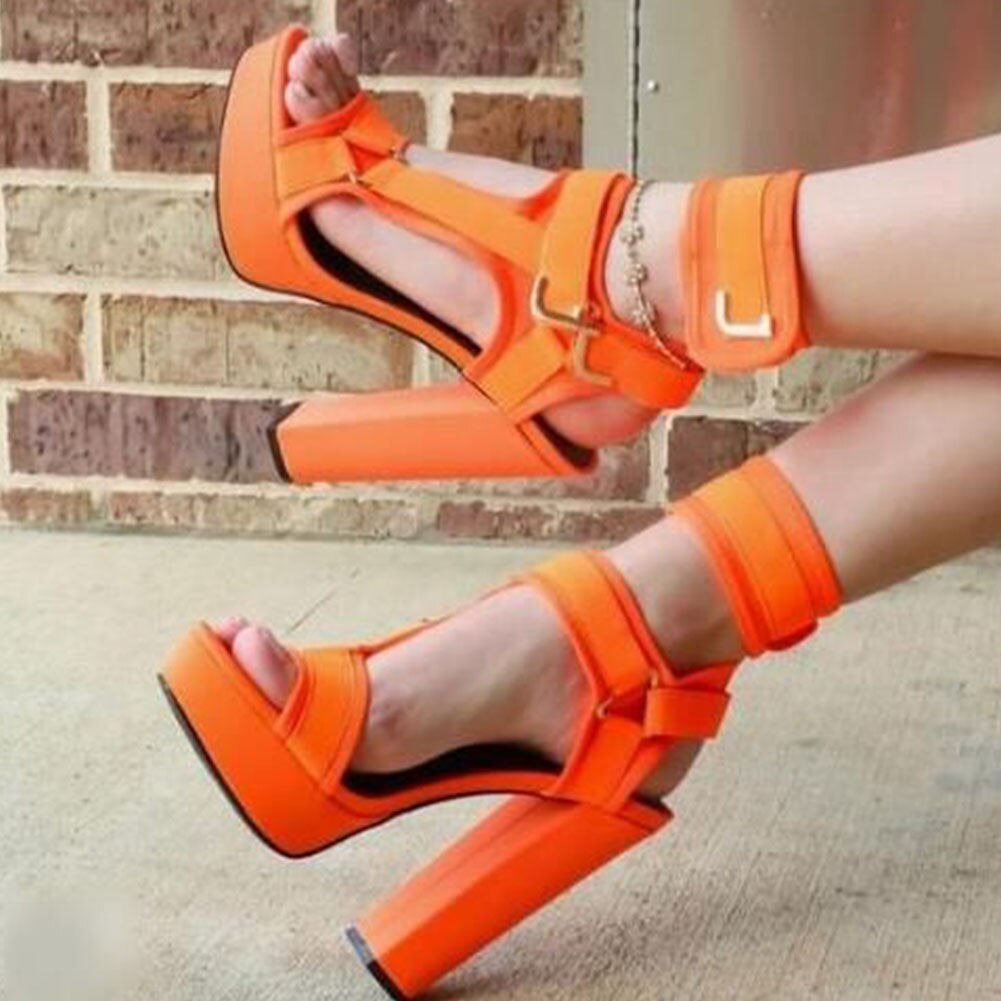 Sexy High heels Plus size platform custmoized colors party Gladiator ankle-strap ladies sandals shoes women