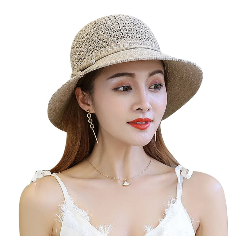 Cool Women Bucket Hats Female New Summer Korean Fahsion Sunscreen Fisherman Cap Outdoor Beach Sun Cap Hat For Women Coffee