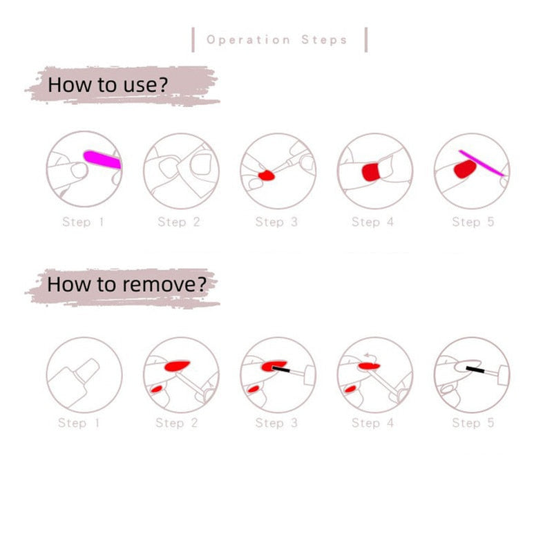 Wholesale 24Pcs/Set Wearable Pink Press On Fake Nails Tips Butterfly Gradual Shining Pink Pure Water Diamond Nail Wearing Parts