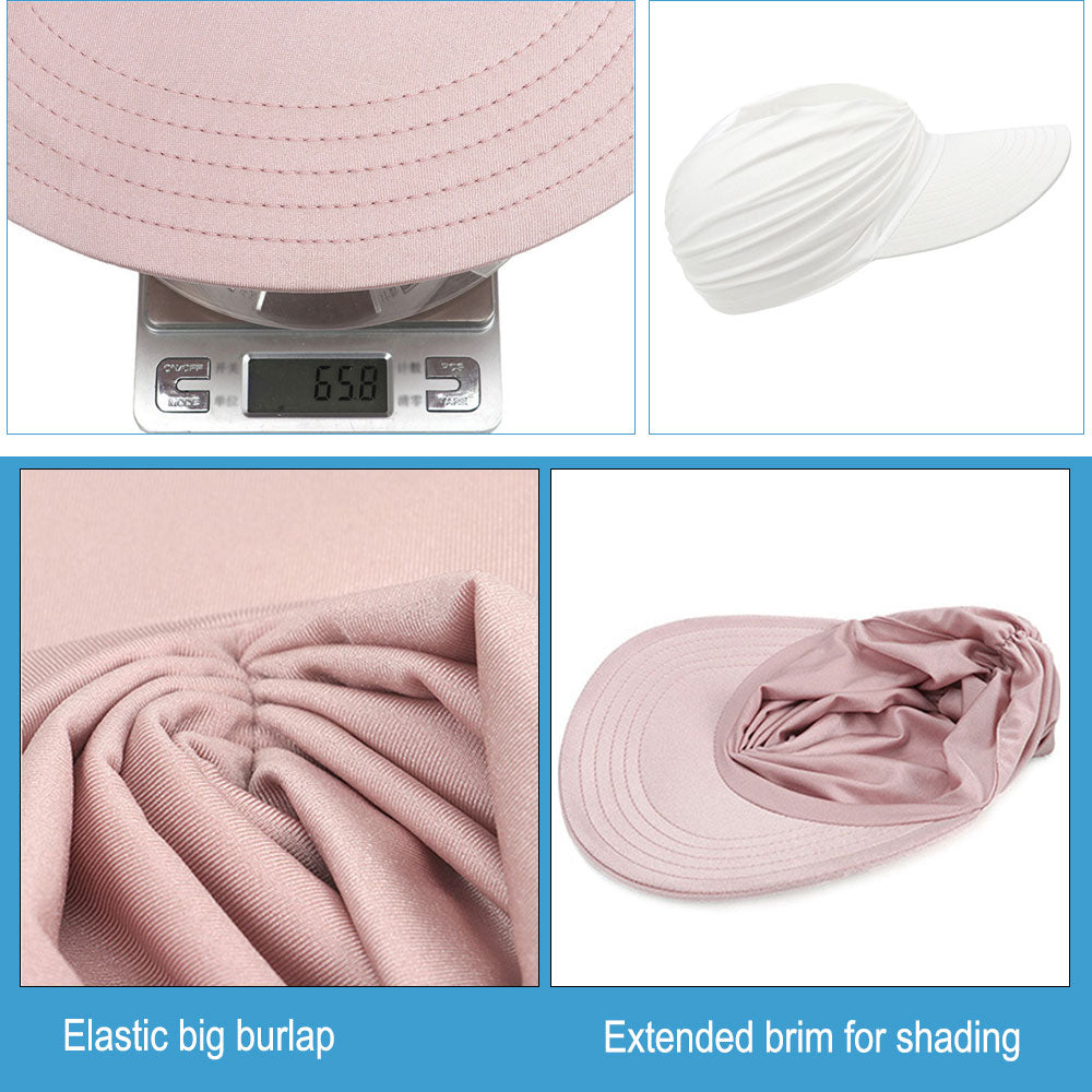 Aettechgd New Women's Summer Hat Outdoor UV Protection Sun Visor Hat Empty Top Hat Travel Seaside Beach Hat Sunscreen