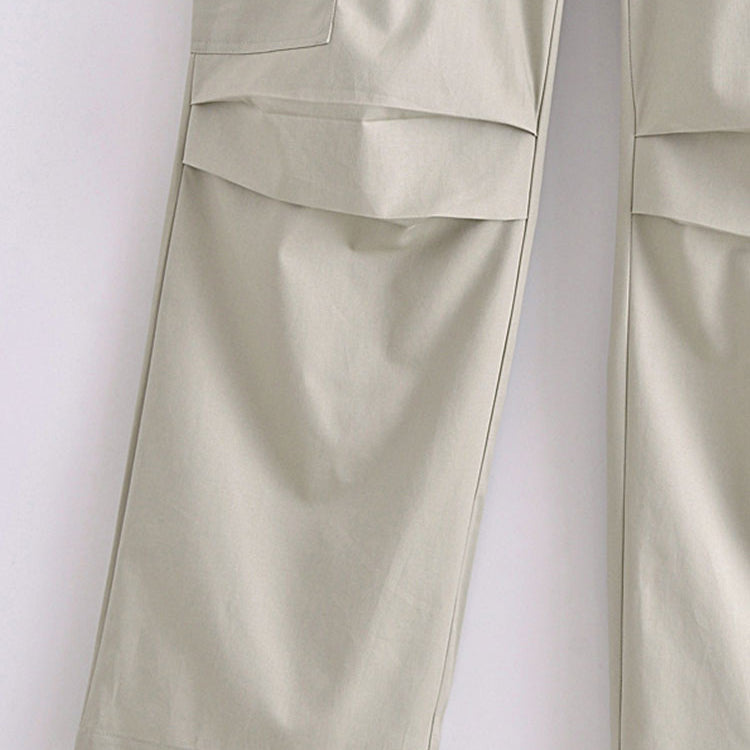 Female Jumpsuit With Pockets Long Jumpsuit Woman Spring Summer Sleeveless Cargo Jumpsuits For Women Outfit