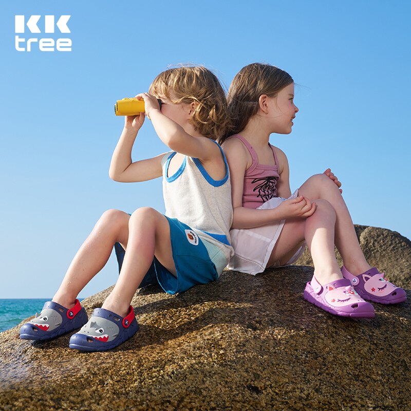 Kocotree Children&#39;s Slippers For Boys and Girls Summer Anti Slip Baby Hole Shoes Indoor Home Sandals and Slippers