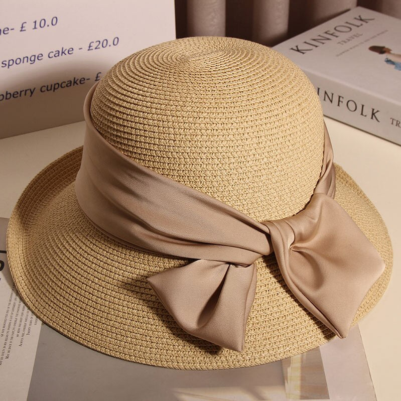 Women's hats for the sun Beach outing Luxury straw hat sunhat Golf cap summer new panama Visor Fashion elegant women caps