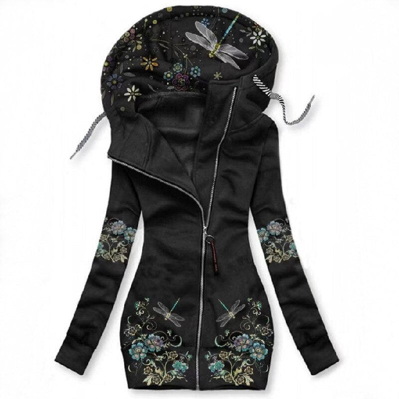 Autumn Winter Woman Sweatshirt Fleece Hooded Zipper Hoodies Female Casual Woman Cardigan Clothes for Teens 2