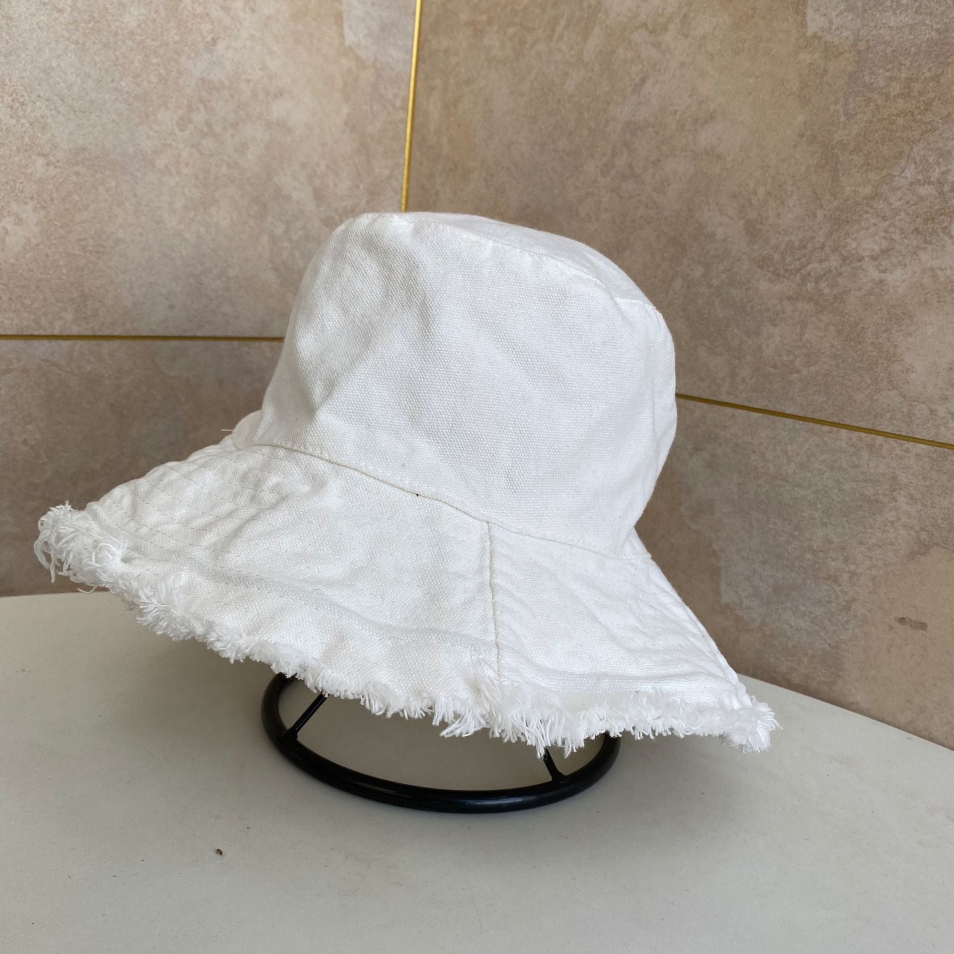 Foldable Bucket Hat Sun Visor UV Protection UPF 50+ Sun Hat Bucket Summer Men Women Large Wide Brim Panama Beach Cap Female White 56-58cm